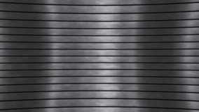 Black glossy and grey silver metallic steel iron stainless metal chrome stripes. Geometric tech abstract motion with reflection background. Seamless looping. Video animation Ultra HD 4K 3840x2160 