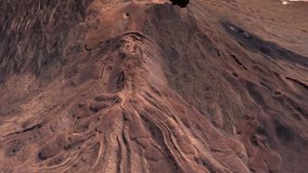 video from the air of Pico Viejo volcano and Teide volcano, Tenerife, Canary Islands, Spain