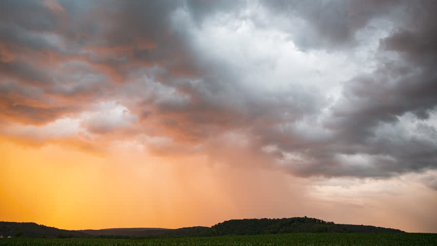 Beautiful sunset while storms move through Wisconsin.