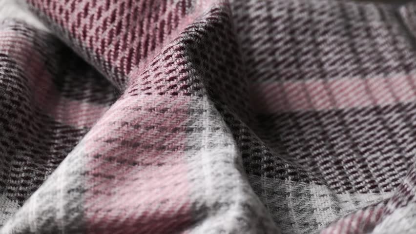 Soft checkered woolen cloth, fashion industry, cozy blanket in cold tones
 Royalty-Free Stock Footage #1107439095