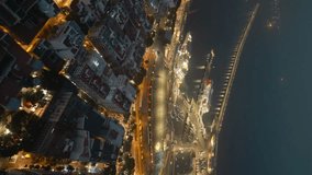 night city view with light streets of downtown, Santa Cruz de Tenerife, Canary - Powered by Shutterstock - Get 15% off with code: PIKWIZARD15