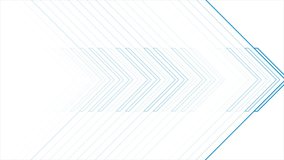 Abstract blue linear arrows geometric tech background. Seamless looping motion design. Video animation Ultra HD 4K 3840x2160