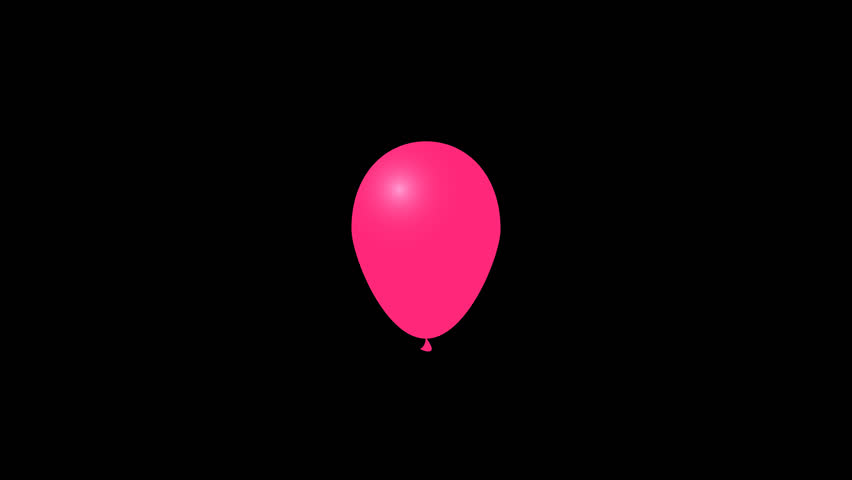 Popping Pink Balloon With Confetti On Transparent Background Royalty-Free Stock Footage #1107468949