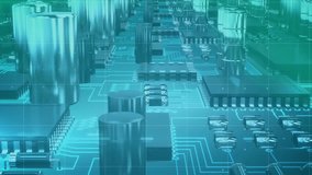 Animation of level completed text banner against close up of a circuit board. Video game interface technology concept - Powered by Shutterstock - Get 15% off with code: PIKWIZARD15