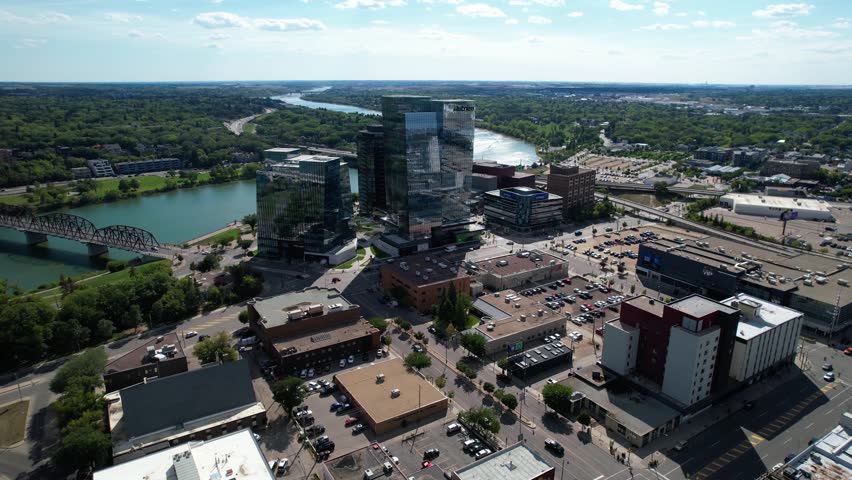 Aerial video of Saskatoon