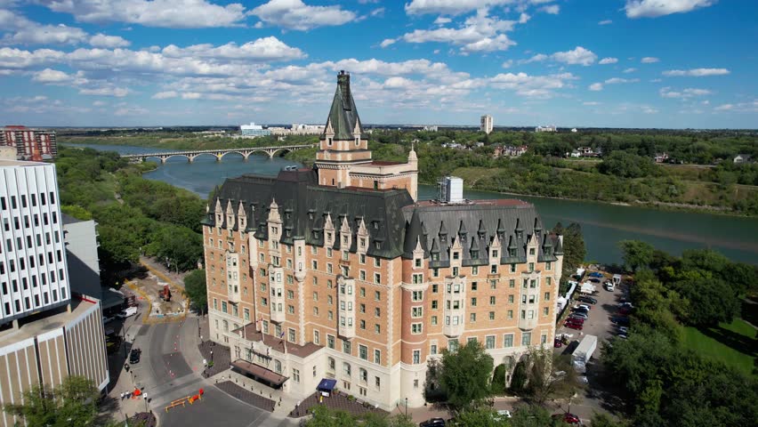 Aerial video of Saskatoon