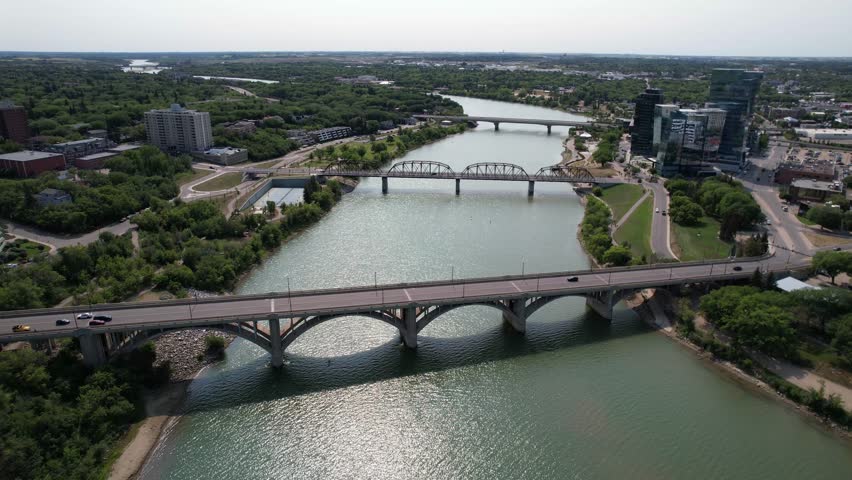 Aerial video of Saskatoon