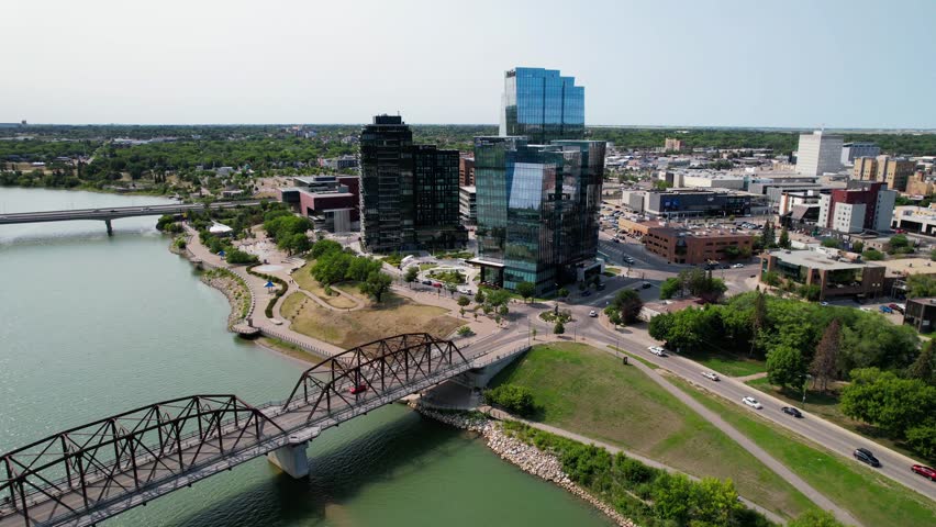 Aerial video of Saskatoon