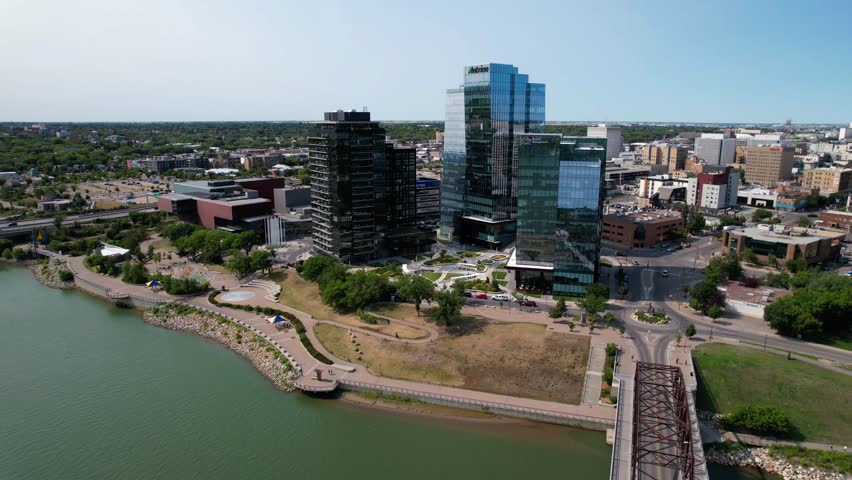 Aerial video of Saskatoon