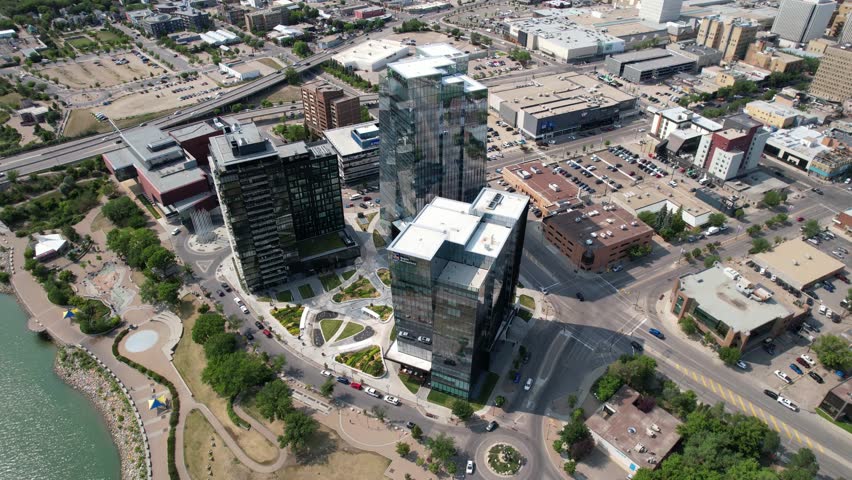 Aerial video of Saskatoon