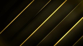 Abstract luxury background with golden lines on black wallpaper . Gold stripes network shine glitter design. Premium minimal animated banner. Modern seamless looped animation. Dark royal backdrop 4k