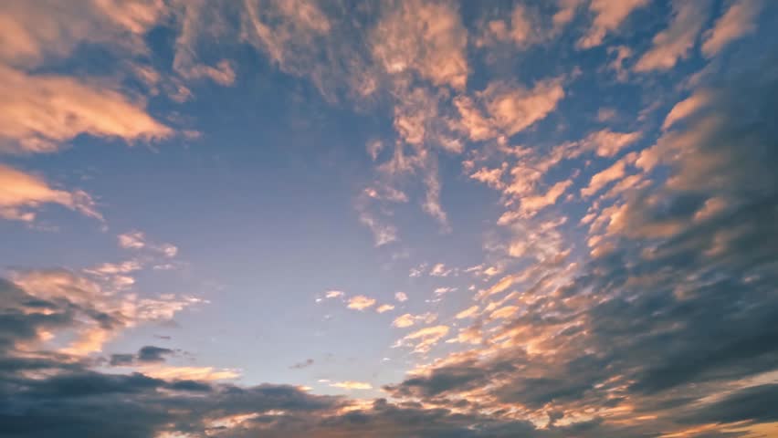 timelapse video of cute sundown cloudiness clouds for weather forecast Royalty-Free Stock Footage #1107511709