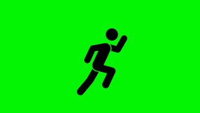 Animated Video of Exercising Pictograms With Fast Running Gestures
