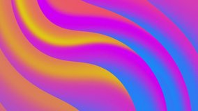 Colorful curve waves flowing abstract motion background. Seamless looping animation