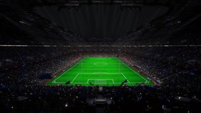 Celebration on soccer stadium arena. fireworks, effects fans. opening game. 3d render - Powered by Shutterstock - Get 15% off with code: PIKWIZARD15