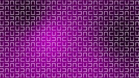 Animated Moving geometrical shapes square pattern over Pink background, digital shapes background	