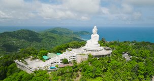 Phuket Thailand Big Buddha Aerial View video 