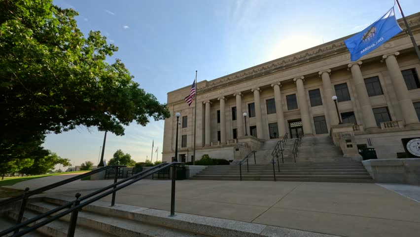 Stock video Oklahoma Judicial Center building 4k