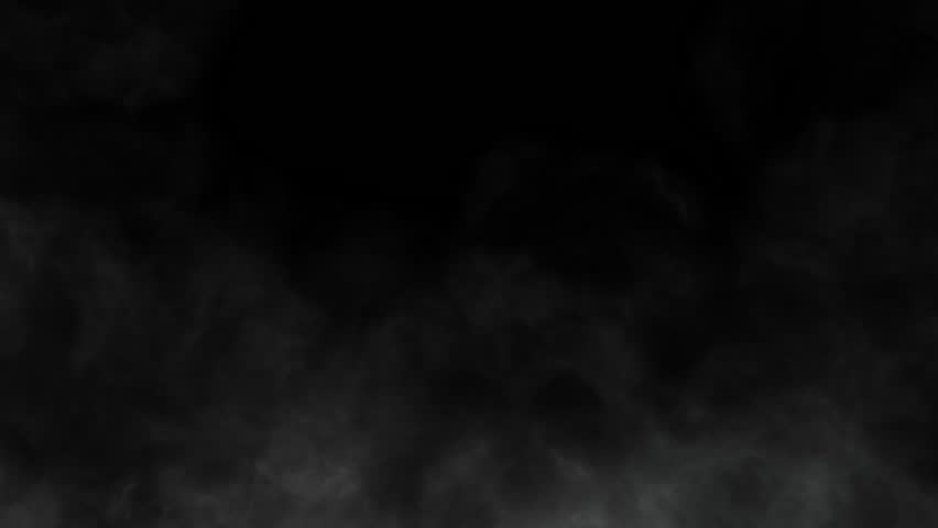 Smoke rising over black with an alpha channel for a transparent background, 4k resolution 25p