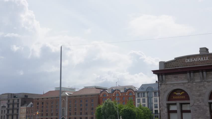 The Eruv wire that defines the restricted area where Orthodox Jews are allowed to carry things on Sabbath in the city of Antwerp, Belgium