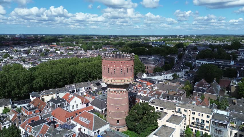 360 view of a watertower in Utrecht in the Netherlands