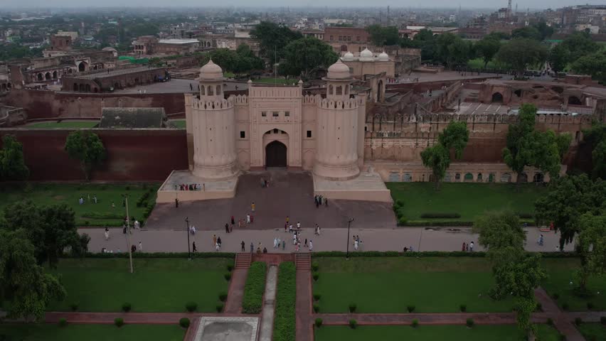 The Lahore Fort is a citadel in the city of Lahore in Punjab, Pakistan. The fortress is located at the northern end of Walled city of Lahore and spreads over an area greater than 20 hectares. 