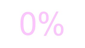 Animated pink loading symbol 100 percent. Loading bar icon. Sign of download progress. Looped video. Vector illustration isolated on white background. 