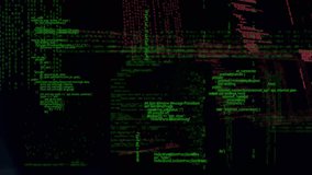 Animation of glitched malware text and multicolored computer language over black background. Digitally generated, hologram, illustration, malicious, virus, coding and technology concept. - Powered by Shutterstock - Get 15% off with code: PIKWIZARD15