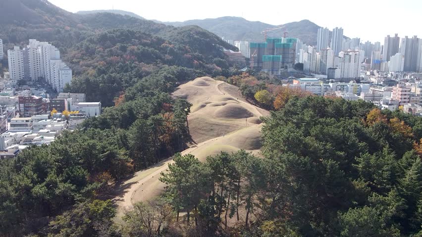 Yeonsandong gobungun ancient tomb of king of geochilsan kingdom, yeonje-gu, busan, south Korea, asia