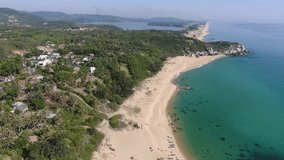 Flycam Video of marine nature was shot at Sa Huynh beach and Go Co Village, Duc Pho district, Quang Ngai province on August 22, 2020 at 13:05 Vietnam.