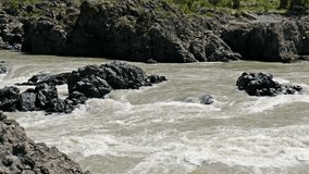 Video of Altai river Katun and rapids Oroktoy Teldekpen 