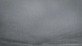 timelapse of heavy gray rain dark storm clouds - loop video