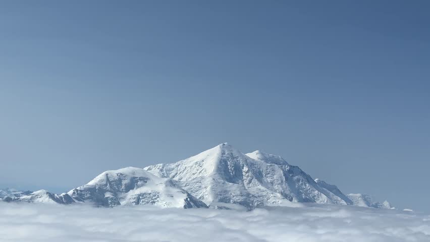 Views of Denali mountains in Denali National Park, Alaska.