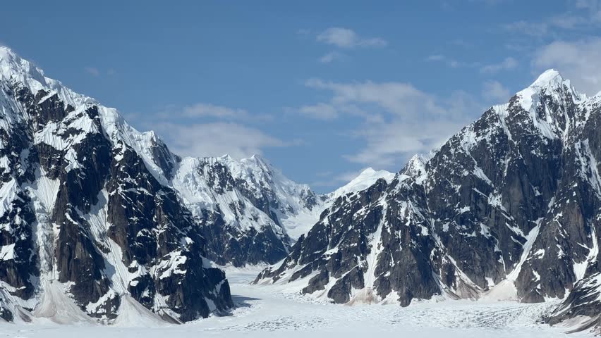 Views of Denali mountains in Denali National Park, Alaska.