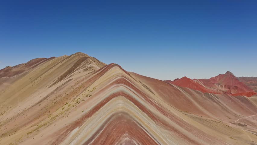 Vinicunca, Mountain seven colors, Cusco Peru. Rainbow Mountain, Royalty-Free Stock Footage #1107669699
