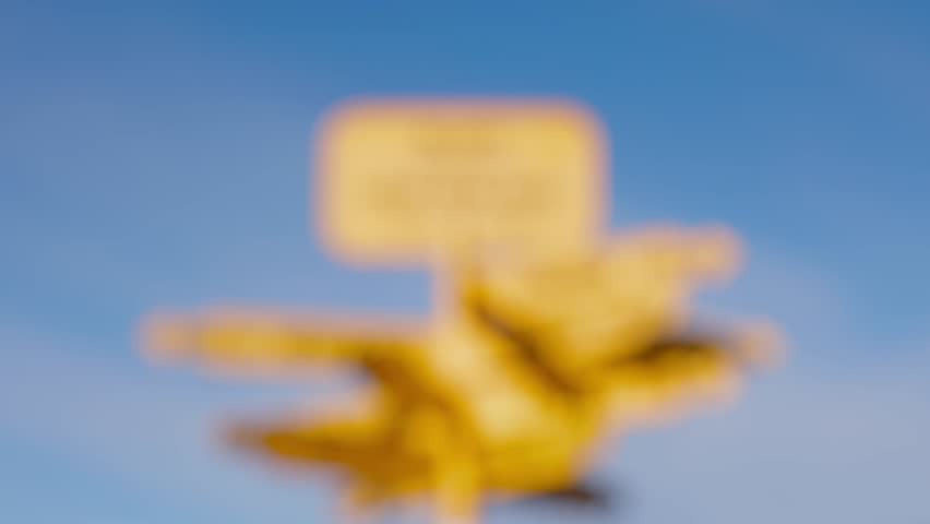 A focus pull showing the street sign in Bluff New Zealand