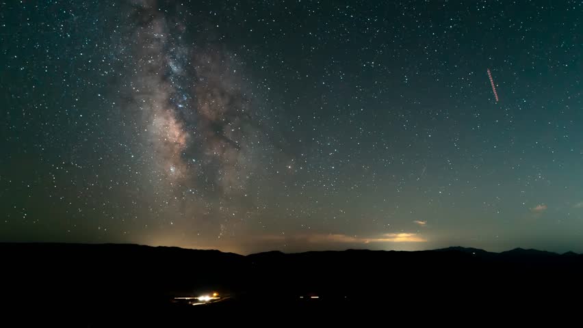 Milky Way time lapse during Perseids meteor shower over the Wasatch Front in Utah