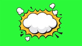 Smoke pop art in comic style. cartoon bubble explosions. Comic smoke animation on green screen background. - Powered by Shutterstock - Get 15% off with code: PIKWIZARD15
