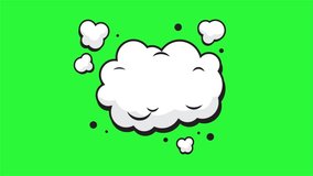 Smoke pop art in comic style. cartoon bubble explosions. Comic smoke animation on green screen background. - Powered by Shutterstock - Get 15% off with code: PIKWIZARD15