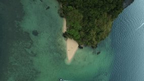 Islands in southern Thailand, drone view of the islands of Krabi province, vertical 4k video