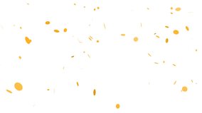 4k vertical banner with confetti colorful explosion. Happy Birthday frame on transparent background. Yellow orange red purple blue green flying circular coins. Fireworks with little stars. Video alpha - Powered by Shutterstock - Get 15% off with code: PIKWIZARD15