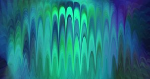 Wavy beams of purple, blue and green light are constantly moving. Animated background and club video. Endless cycle. A loop