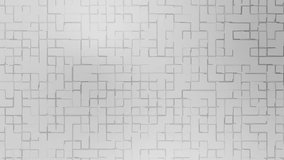 Animated Dark White abstract geometric shapes technology background, grid texture tech background