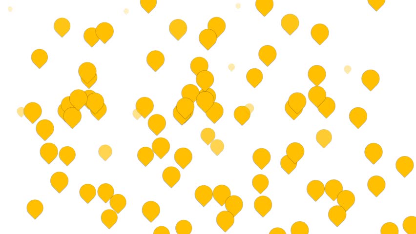 Animation of falling balloons, balloons falling background, falling glittering balloons, valentine day, 4K, Happy birthday celebration, flying balloons filling screen, yellow, celebration. - Powered by Shutterstock - Get 15% off with code: PIKWIZARD15