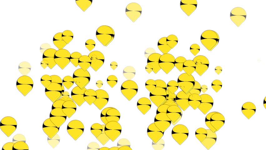 Animation shower of balloons, balloons falling, bright yellow, 4K, seamless looping, happy birthday celebration, party celebration, party decoration, showering of balloons. - Powered by Shutterstock - Get 15% off with code: PIKWIZARD15