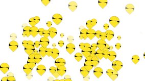 Animation shower of balloons, balloons falling, bright yellow, 4K, seamless looping, happy birthday celebration, party celebration, party decoration, showering of balloons. - Powered by Shutterstock - Get 15% off with code: PIKWIZARD15