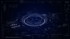Technological electronic digital data HUD UI 2D GFX. Robotics concept. Sci Fi futuristic animation. AI. Blue. Circles circuits. - Powered by Shutterstock - Get 15% off with code: PIKWIZARD15