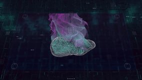 A rotating human liver with rising particles on a futuristic sci-fi HUD screen - Powered by Shutterstock - Get 15% off with code: PIKWIZARD15