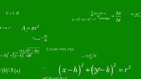 Visual effects scatter math with chroma key. Calculating questions and answers, formulas for calculating numbers - Powered by Shutterstock - Get 15% off with code: PIKWIZARD15