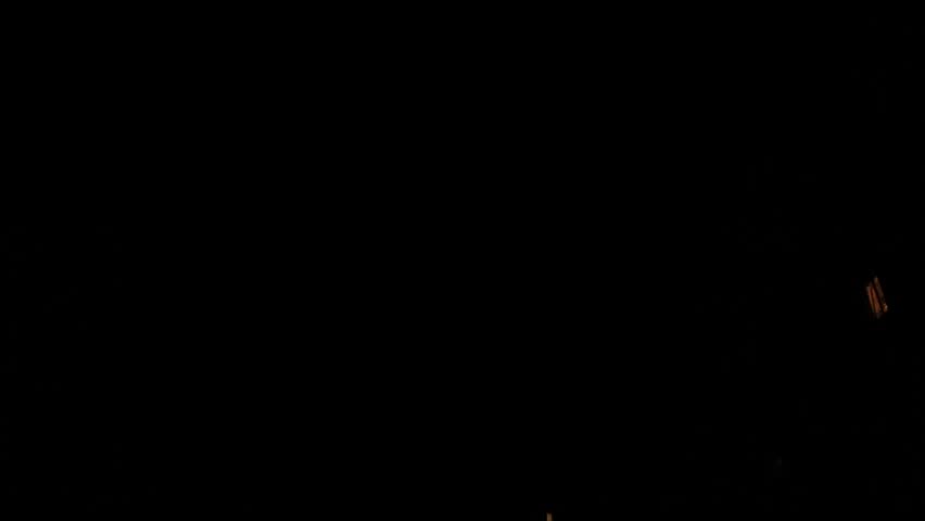 Lightning Strikes over Urban Skyscrapers